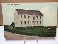 Rocky Hill Church 1785 Amesbury MA Postcard 1910 picture