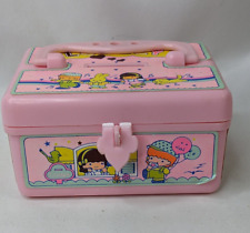Lovely Pink Plastic Coin Box Bank 4 Inch Long picture