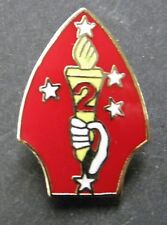US MARINE CORPS 2ND MARINE DIVISION LAPEL PIN BADGE 1 INCH USMC picture