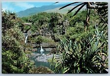 Seven Pools Of Kipahulu Hana Maui Hawaii 4X6 Continental Postcard A1O picture