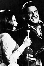 Johnny Cash and June Carter sing together 1969 San Quentin Prison 12x18 poster picture