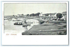 c1905 River Boat Landing Ellerbeck Kiel Germany Unposted Antique Postcard picture