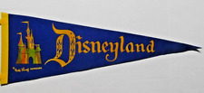 DISNEYLAND Pennant from 1978 (with Sleeping Beauty Castle): Approx. 24