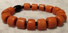 Real Nice Tibet 18th Century Old Antique Noble Red Coral Medicine Bead Bracelet picture