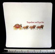 WELLS FARGO Stagecoach & Horses Logo Rubber MOUSE PAD picture