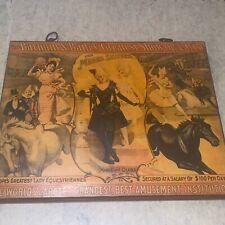 Barnum And Bailey Wooden Sign The Meers Sisters Vintage picture