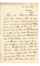Prince Henri d'Orleans, Duke of Aumale SIGNED 1863 letter to Baron Carlingford picture