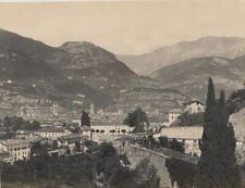 Trent aerial panorama Italy antique albumen photo picture