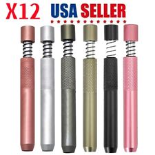 12Pcs Mini Portable Self Cleaning One Hitter Bat Tobacco Smoking Dugout Pipe picture