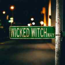 Wicked Witch Way - 1 pc Metal Tin Sign - Novelty Street Sign Décor picture