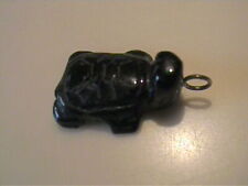 VINTAGE JEWELRY GARVED STONE TURTLE PENDENT picture