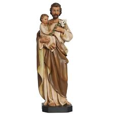 BC Catholic St. Joseph and Child Jesus Statue, Catholic Saint Figure, Religio... picture