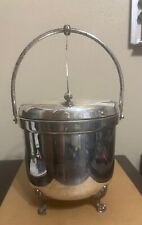 Vintage Silver Ice Bucket with Glass Liner. F.B. Roger’s Silver Co & PYREX FS picture