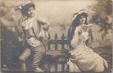 c1910s European Greetings RPPC Real Photo Postcard Woman in Men's Clothing picture