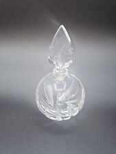 Heavy Vintage Round Cut Glass Crystal Perfume Bottle picture