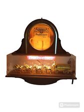 Vintage Budweiser Double Sided Bar Light With Rare Gold Clydesdale Team picture