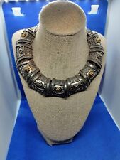 Heavy Old Rare Silver Torque Necklace Choker, Very High Grade Silver With... picture