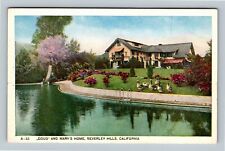 Beverley Hills CA, Doug And Mary's Home, California Vintage Postcard picture