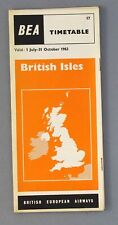 BEA BRITISH EUROPEAN AIRWAYS BRITISH ISLES AIRLINE TIMETABLE SUMMER 1963 NO.17 picture