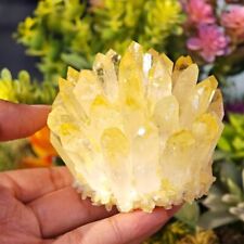 300G+ New Find Large Yellow Ghost Phantom Quart Crystal Healing Cluster Rocks picture