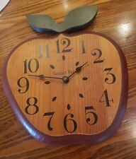 Vintage Wooden apple clock 1980's picture