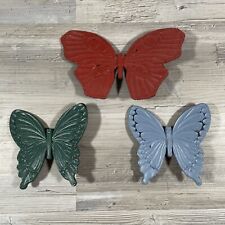 Set Of 3 Vintage Dart Butterflies Plastic #7291 Wall Hanging Retro Art picture