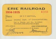 1914-1915 Erie Railroad Annual Pass picture