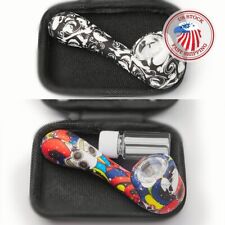 ( Pack of 2 ) 4.5In obacco Smoking Silicone Pipe 9-Hole Glass Bowl Hand Pipe picture