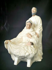 CHRISTMAS 'HOLY FAMILY' - JESUS CHRIST, MARY & JOSEPH FIGURINE (BISQUE & GLAZE) picture