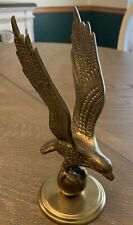 Vintage Solid Brass 8.5 “ Eagle Statue Paperweight picture