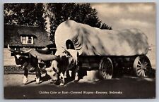 Postcard Golden Gate or Bust,Covered Wagon Kearney Nebraska  F18 picture