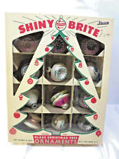 Vintage 2 Boxes Christmas Shiny Brite Ornaments. picture