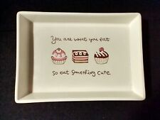 Hallmark rectangle dish You are what you eat So eat something cute EUC picture