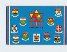 Postcard Provincial Crests & Centennial Symbol 1867-1967 Canada Confederation picture