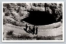 c1966 RPPC People Looking at Entrance to  Carlsbad Caverns VTG Postcard 1301 picture