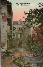 Lithograph ** New Orleans LA Scene in Old French Courtyard early 1900s picture