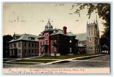 c1910's St. Joseph's Church School And Rectory Albion New York NY Postcard picture
