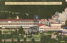c1940 Aerial View Florida Pulp Paper Plant Pensacola Florida FL VTG  P74 picture