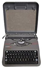 VINTAGE 1940 Hermes Baby Portable Gray Typewriter Model 5 w/Hard Cover #5153797 picture