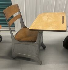 Vintage School Student Child Desk/Chair w/Cubby American Desk The Crusader picture