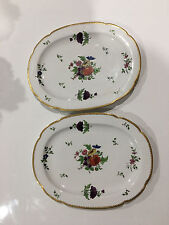 Antique 18th / 19th Century English  Porcelain Pair Platters Trays w Floral Dec. picture