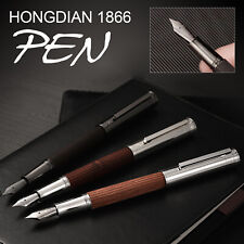 New HongDian 1866 Natural Wood Pen EF/F Nib Retro Pen High End Ink Gift PenHN picture