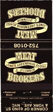 Jones, Greenbaum, Russo & O'Connor Meat Brokers Vintage Matchbook Cover picture