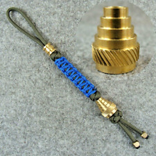 Handmade Paracord Knife Lanyard With Brass Lanyard Bead / Keychains Pendant picture