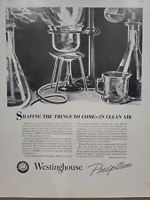 1942 Westinghouse Precipitron Fortune WW2 Print Ad Q4 Laboratory Beakers picture