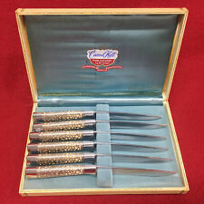 Vintage MCM Carvel Hall by Briddell 6 pc Knife Set in Colonial Chest Box picture
