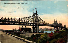 New York City NY Queensboro Bridge Divided Back Postcard C-1907-1915  picture