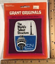 Vintage CN Tower Toronto Canada Patch Travel Souvenir Grant Originals NIP 1975 picture