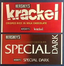 Postcards x2 Hershey's Special Dark & Crackle Crisped Rice Chocolate Bars 6x3 picture