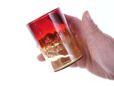 c1890 Etched Amberina glass tumbler picture